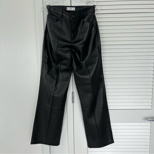 Women Black Leather Pants